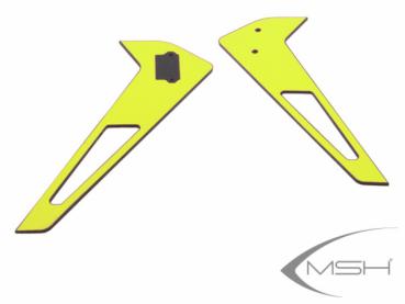 XLPower/MSH Prôtos 380 Heckfinnen Aufkleber - neon gelb