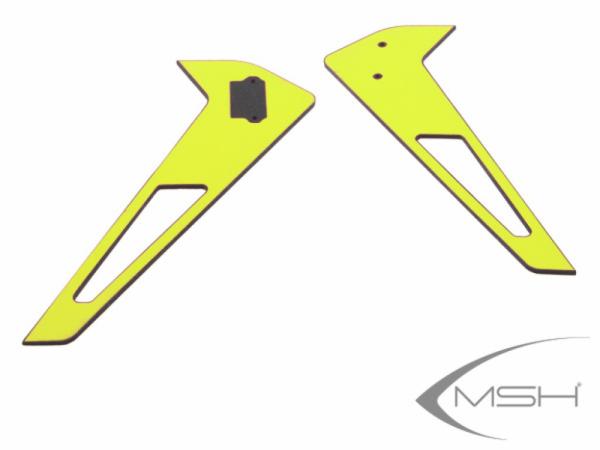 XLPower/MSH Prôtos 380 Heckfinnen Aufkleber - neon gelb